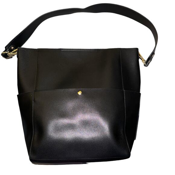 Bostanten Lottery Leather Hobo Bag Large Black - Picture 2 of 7